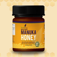 Manuka Honey MGO 60+ From New Zealand | 500g | 100% Pure, Thick & Creamy | Made in UK by NutriZing